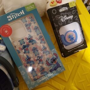 Disney Stitch Blue and White iPhone 16 Pro Max Case with Magnetic Grip